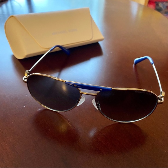 Michael Kors Aviator Sunglasses MK50001 Gold Frame - Picture 2 of 12